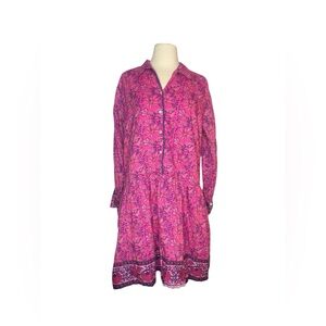 Bella Tu Pink Floral Long Sleeve Dress